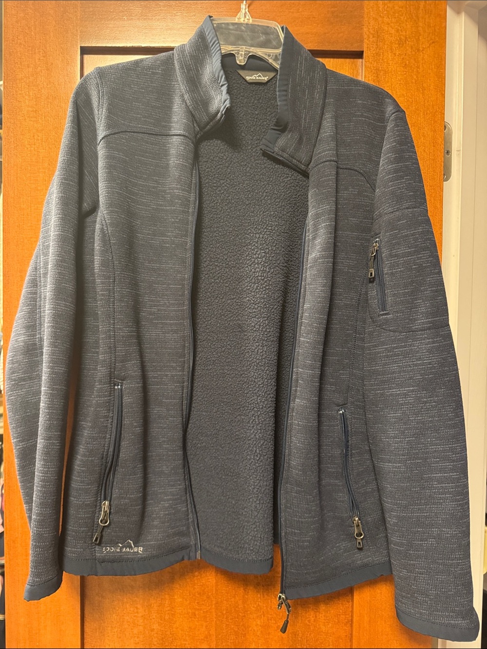Men's Navy Full-Zip Sweater Fleece Jacket